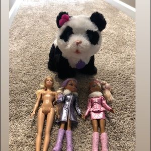 Furry Friends panda and barbie set
